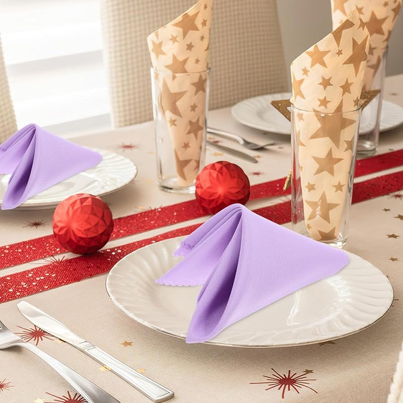 FRCOLOR 10 قطعة مناديل قماشية بلون صلب لحفلات الزفاف والمطاعم والفنادق - Image 4